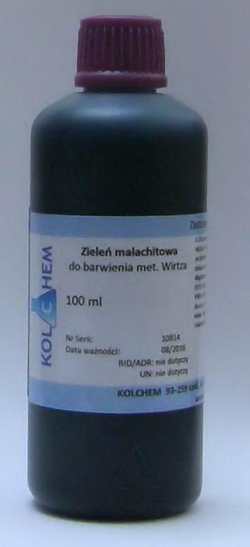 Ziele malachitowa do barwienia przetrwalnikw 100 ml